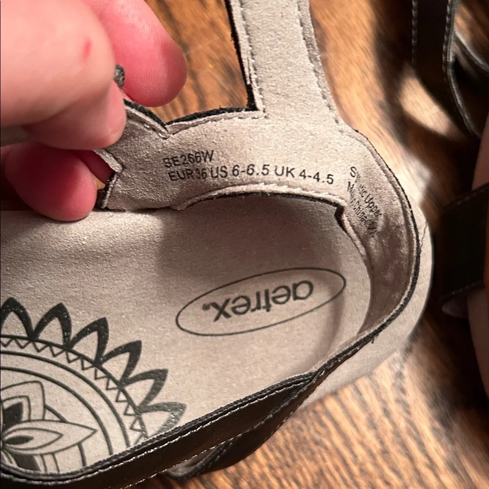 Aetrex Black Strappy Sandals - Picture 4 of 4